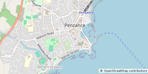 Map of Penzance, Cornwall