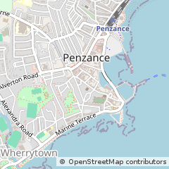 Map of Penzance, Cornwall
