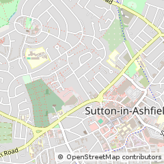 Map of Sutton-in-Ashfield, Nottinghamshire