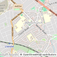 Map of Cardiff, South Wales