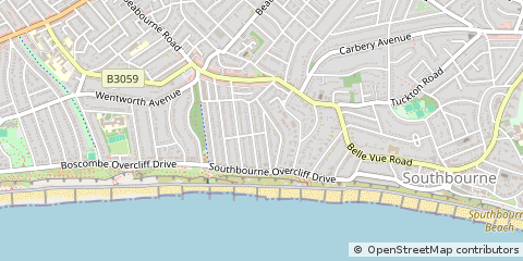 Map of Bournemouth, Dorset