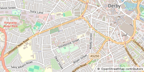 Map of Derby, Derbyshire