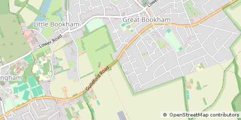 Map of Leatherhead, Surrey