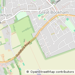 Map of Leatherhead, Surrey