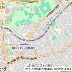 Map of Guildford, Surrey