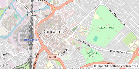 Map of Doncaster, South Yorkshire