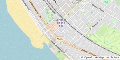 Map of Lytham ST. Annes, Lancashire
