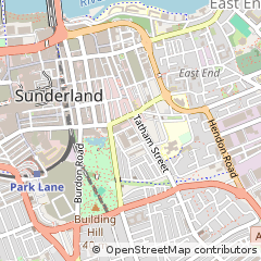Map of Sunderland, Tyne and Wear
