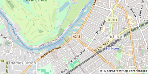 Map of Surbiton