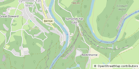 Map of Ross on WYE, Herefordshire