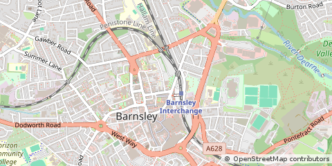 Map of Barnsley