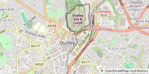 Map of Dudley