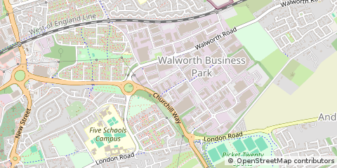 Map of Andover, Hampshire