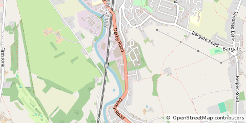Map of Belper, Derbyshire