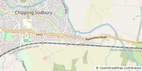 Map of OLD Sodbury, South Gloucestershire