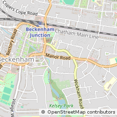 Map of Beckenham, Kent