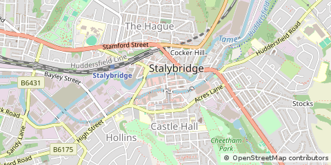Map of Stalybridge, Greater Manchester