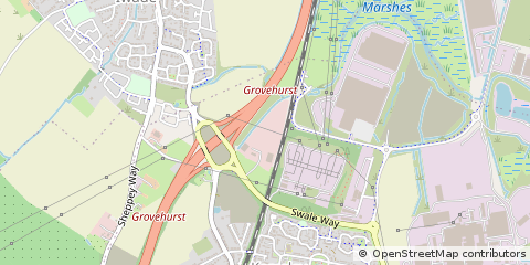 Map of Sittingbourne, Kent