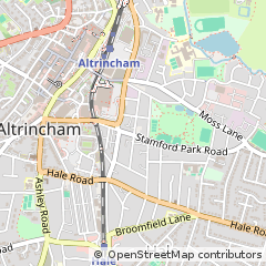 Map of Altrincham, Cheshire