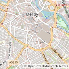 Map of Derby, Derbyshire
