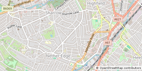 Map of Sheffield