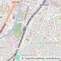 Map of Walsall, West Midlands
