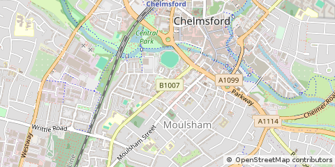Map of Chelmsford, Essex