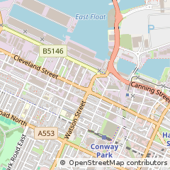 Map of Birkenhead, Merseyside
