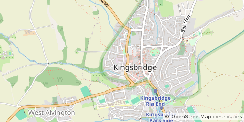 Map of Kingsbridge, Devon