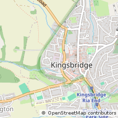 Map of Kingsbridge, Devon
