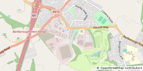 Map of Chesterfield, Derbyshire