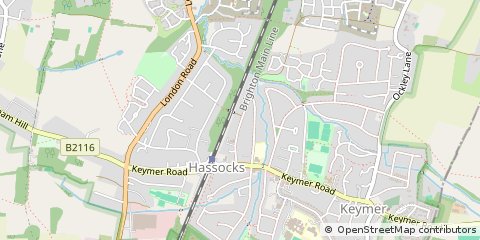 Map of Hassocks, West Sussex