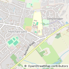 Map of Hethersett, Norwich