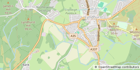 Map of Lyndhurst, Hampshire