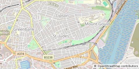 Map of Plymouth, Devon