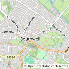 Map of Southwell, Nottinghamshire