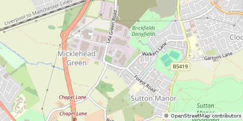 Map of ST. Helens, Merseyside