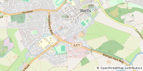 Map of Wells, Somerset