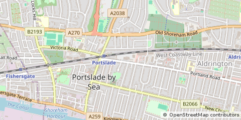 Map of Hove, East Sussex