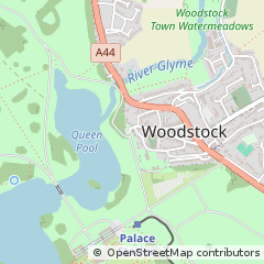 Map of Woodstock, Oxfordshire