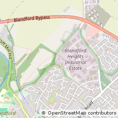 Map of Blandford Forum, Dorset