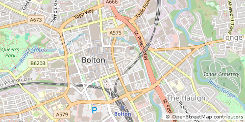 Map of Bolton, Lancashire