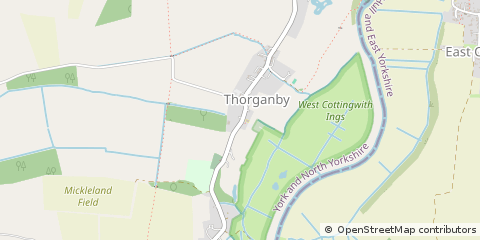 Map of Thorganby, York