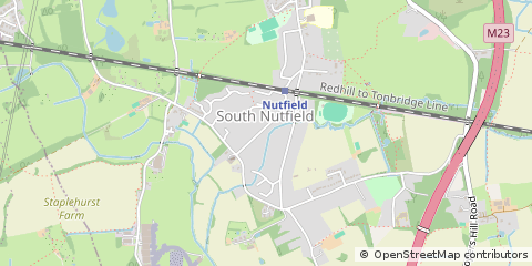 Map of Redhill, Surrey