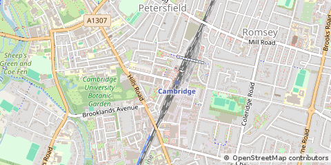 Map of Cambridge, Cambridgeshire