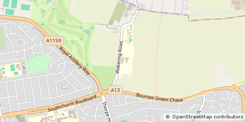 Map of Thorpe BAY, Southend on SEA Essex