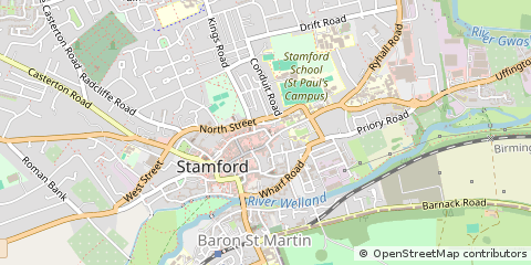 Map of Stamford, Lincolnshire