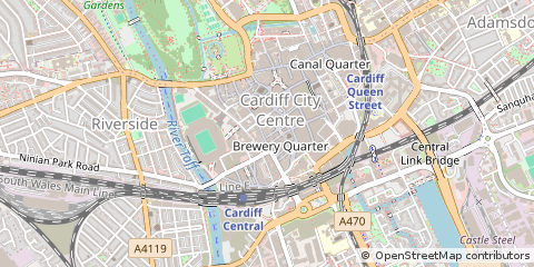 Map of Cardiff