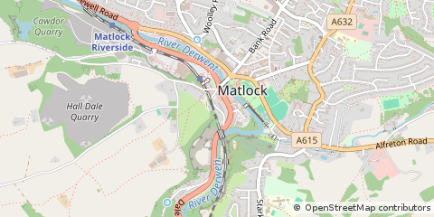 Map of Matlock, Derbyshire