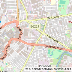 Map of Bury, Lancashire